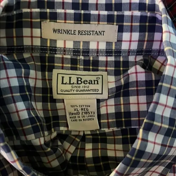L.L. BEAN Men's Plaid Work wear shirt Xl - Picture 2 of 4